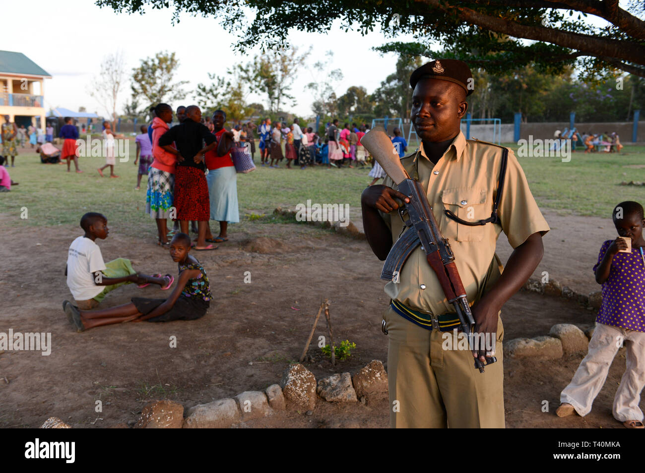 La TANZANIE, Mara, village Tarime Masanga, région du Kuria tribu qui pratiquent la MGF Mutilations génitales féminines, camp de sauvetage temporaire du diocèse Mus Banque D'Images