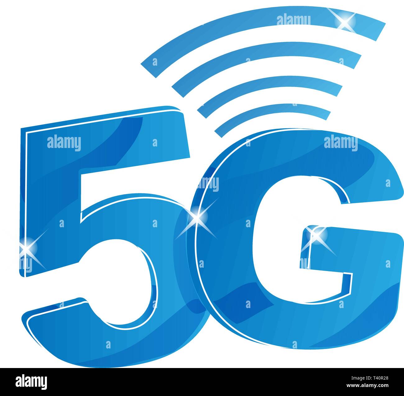 5G réseau internet logo Vector. Icône isolé pour 5 g net mobile ou sans fil connexion haute vitesse . vector illustration Illustration de Vecteur
