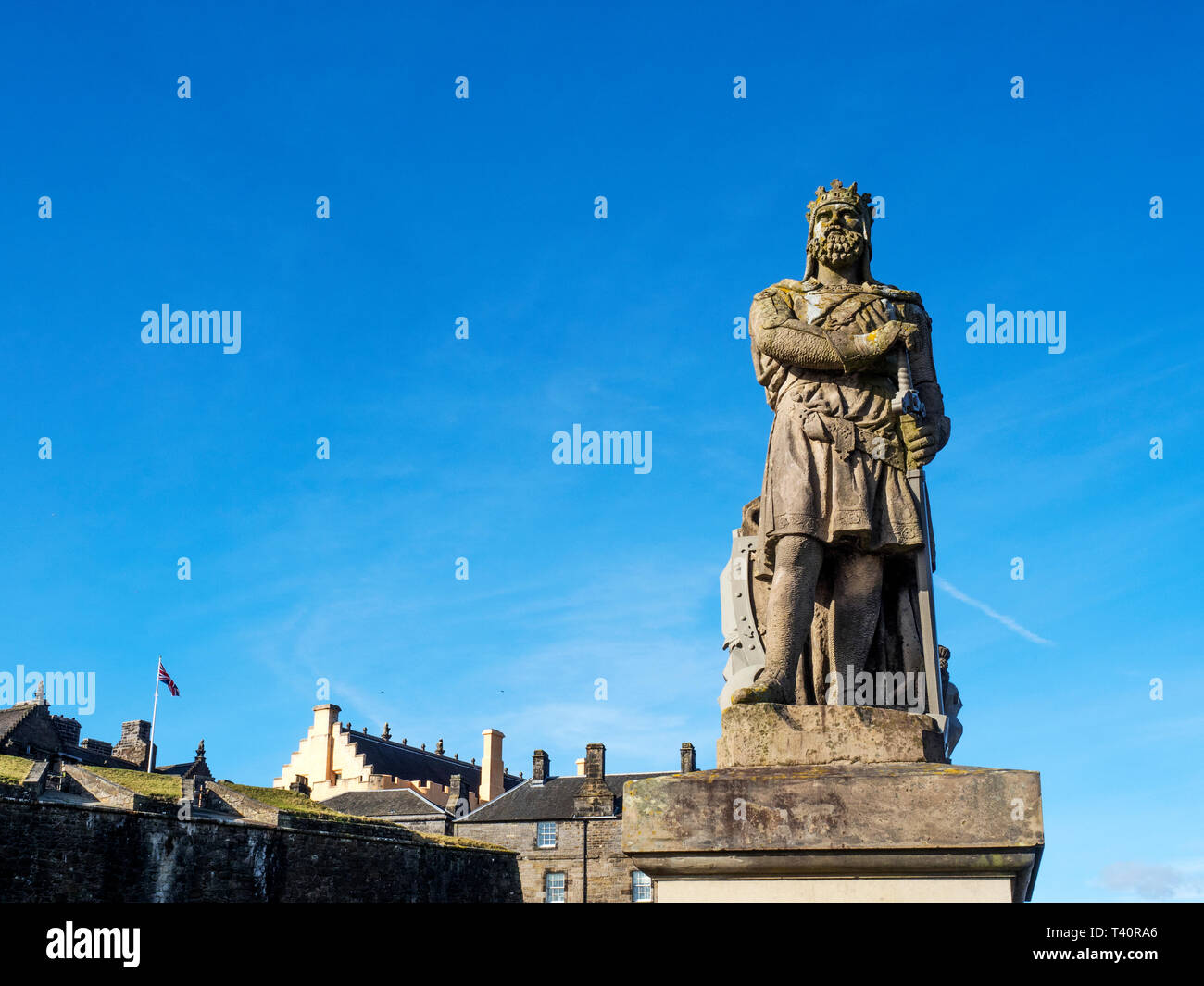 Le roi Robert Bruce Statue à Stirling Castle Ville de Stirling en Écosse Banque D'Images