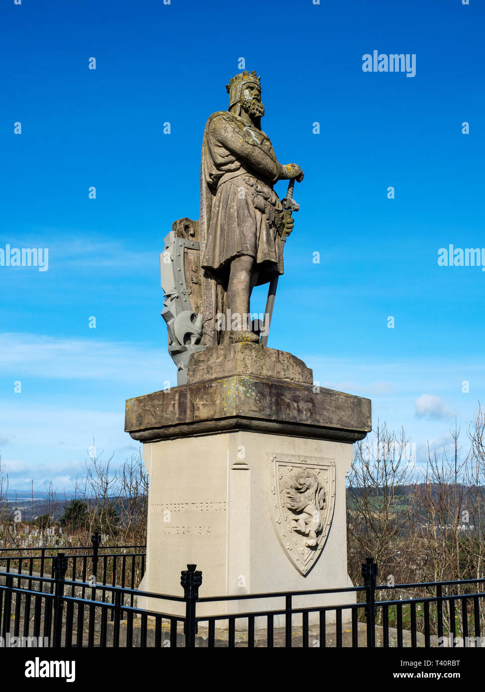 Le roi Robert Bruce Statue à Stirling Castle Ville de Stirling en Écosse Banque D'Images