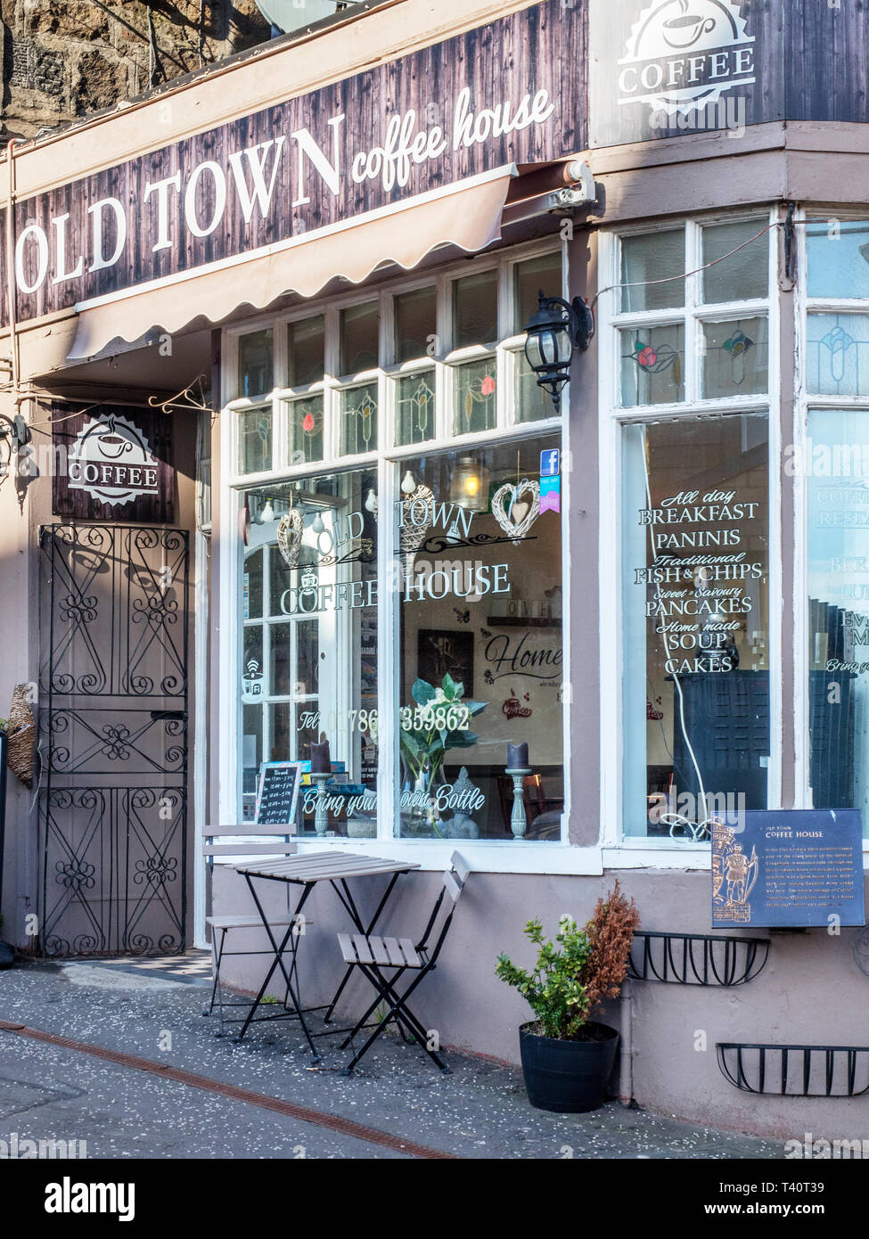 Café de la vieille ville Maison sur Spittal Street dans la ville de Stirling en Écosse Banque D'Images