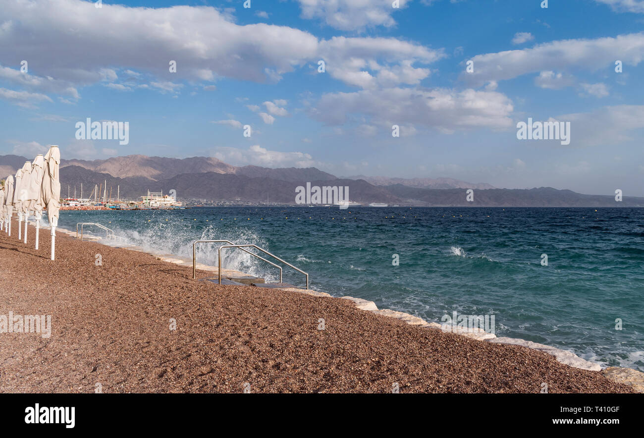 Mer rouge et plage d'akaba Banque de photographies et d’images à haute
