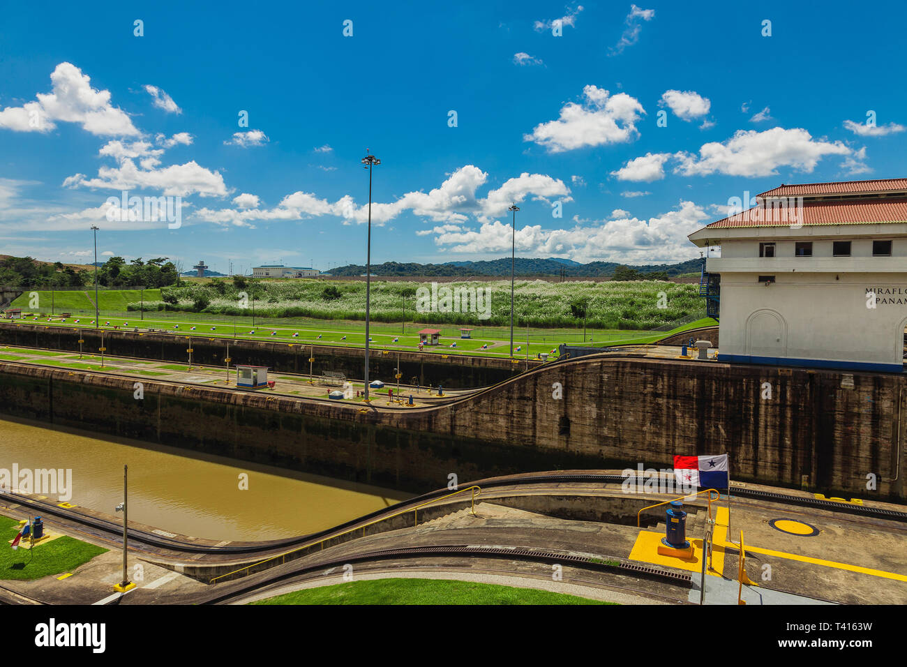 La ville de Panama, Panama - Novembre 08, 2016 : Miralflores verrous au Canal de Panama. Banque D'Images