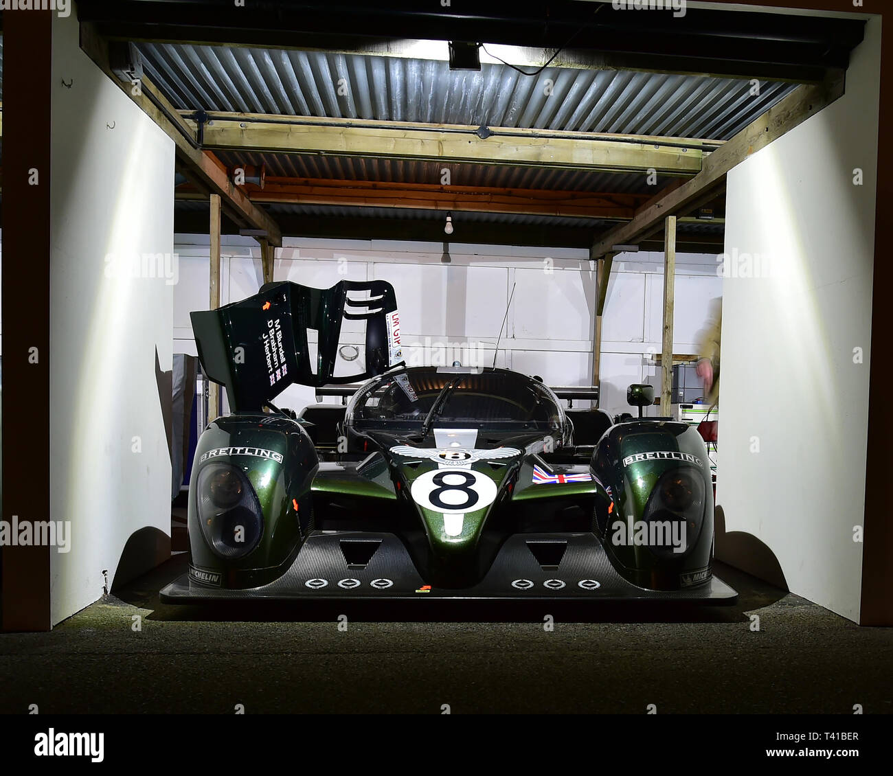 Bentley Speed 8, LMP, Le Mans Voitures, 77e réunion des membres, Goodwood, West Sussex, Angleterre, avril 2019, Christian Jacq, voitures, course, circuit de voitures classiques, c Banque D'Images