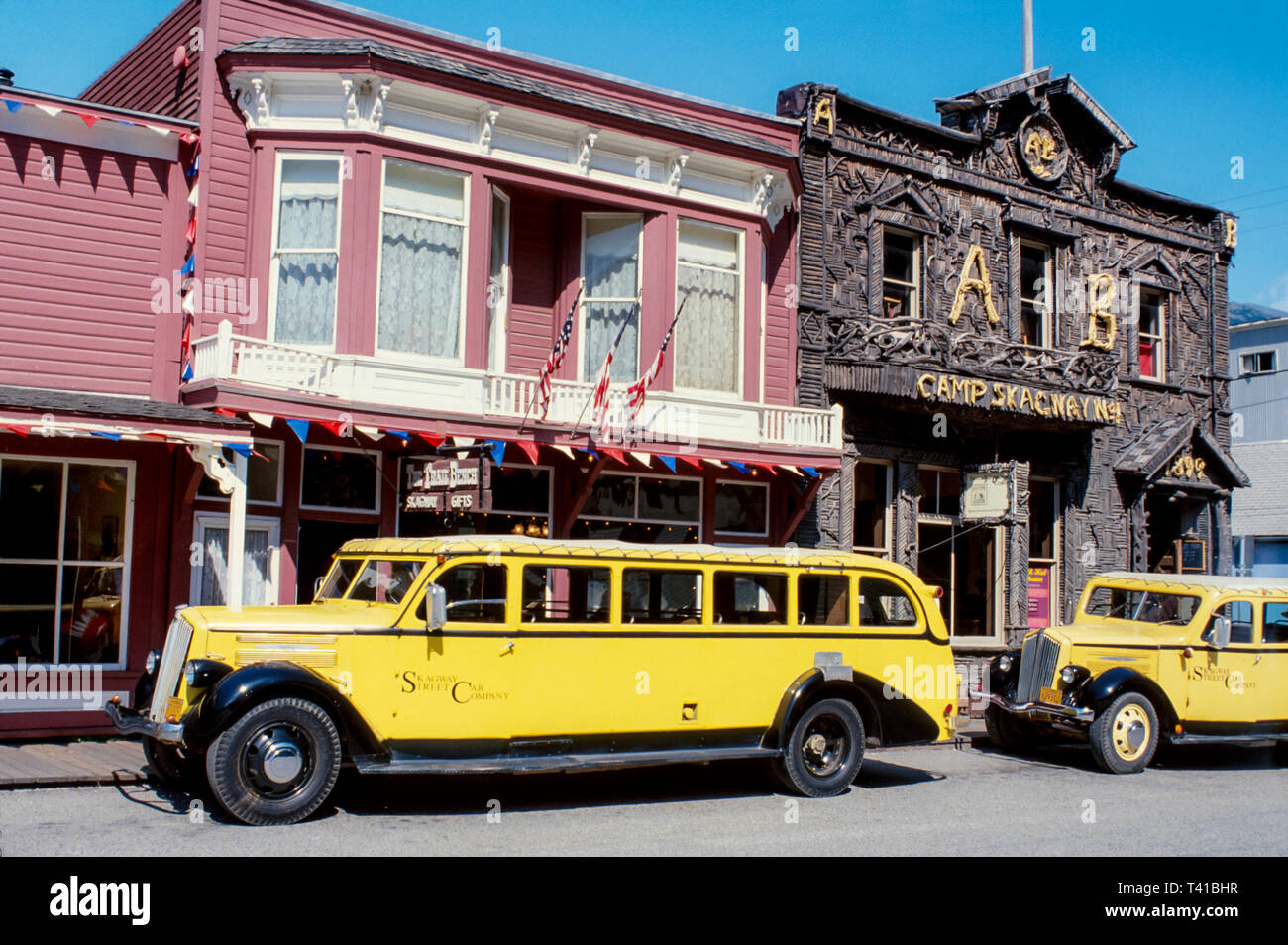 Alaska,Nord-Ouest,Nord,49e État,Alaskan,Arctique,la dernière frontière,Skagway Artic Brotherhood hall,couloir,construit 1899 10000 morceaux de bois flotté 1937,si Banque D'Images