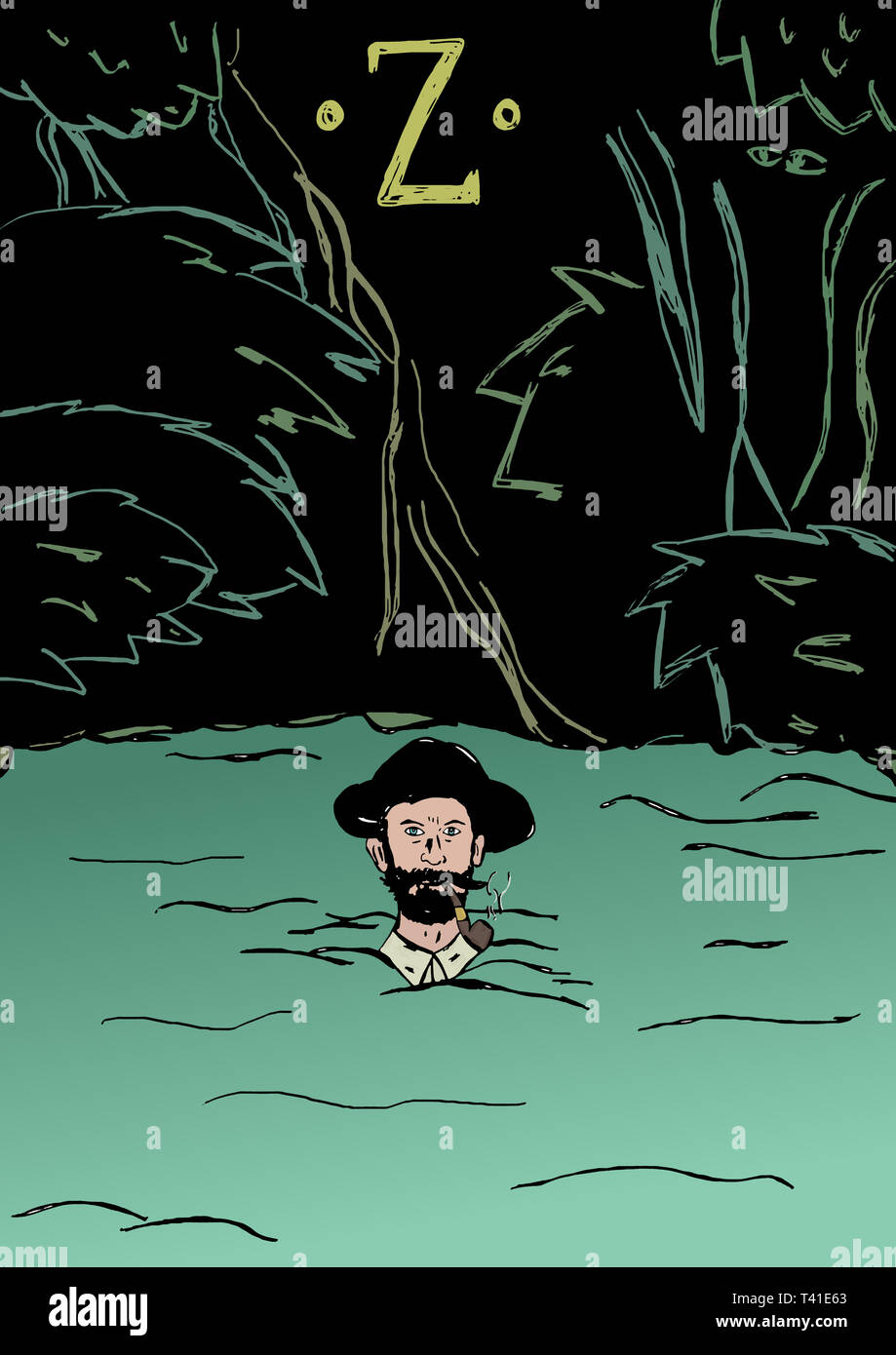 Percy Fawcett et de la cité perdue de Z Banque D'Images