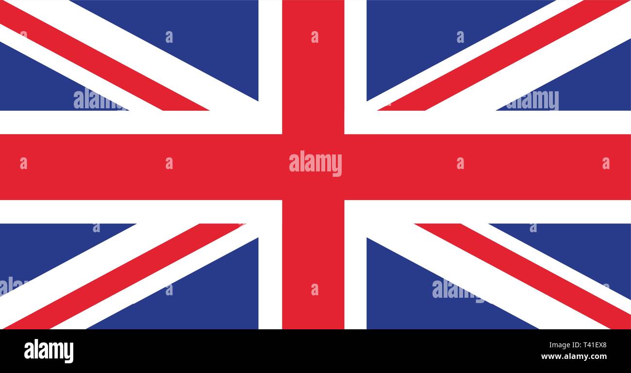 Drapeau national du vecteur British UK. Belle illustration avec la