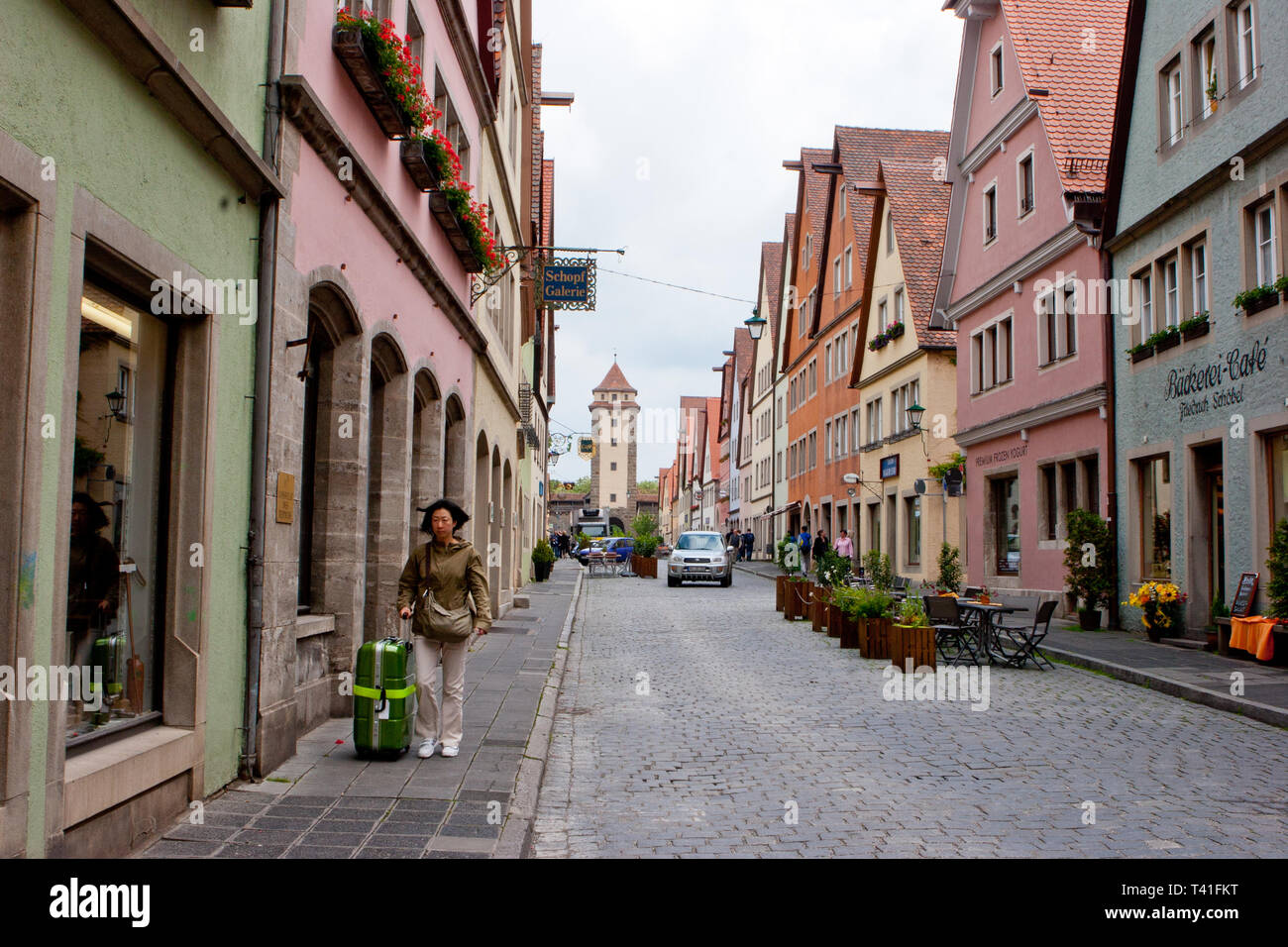 Maisons et boutiques à Rothenburg ob der Tauber Banque D'Images