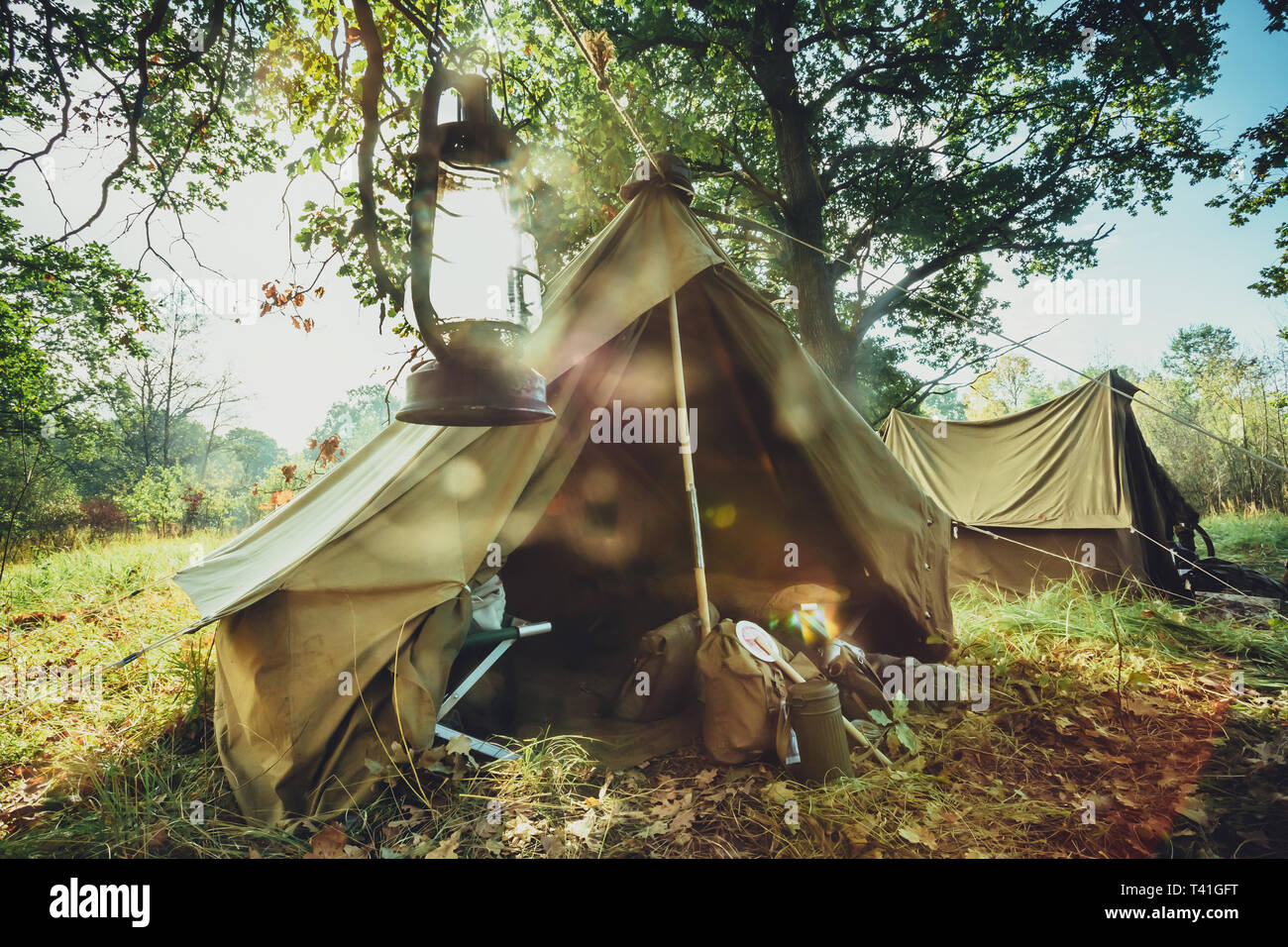 German tent camp Banque de photographies et d'images à haute résolution -  Alamy