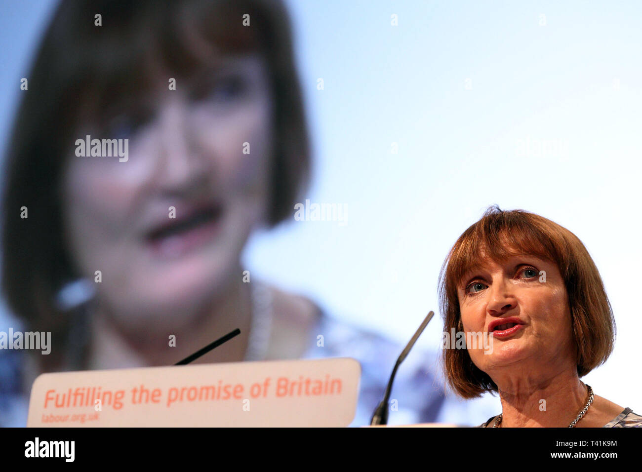 Tessa Jowell MP lors de la conférence du parti travailliste. Liverpool. 28 septembre 2011. Banque D'Images