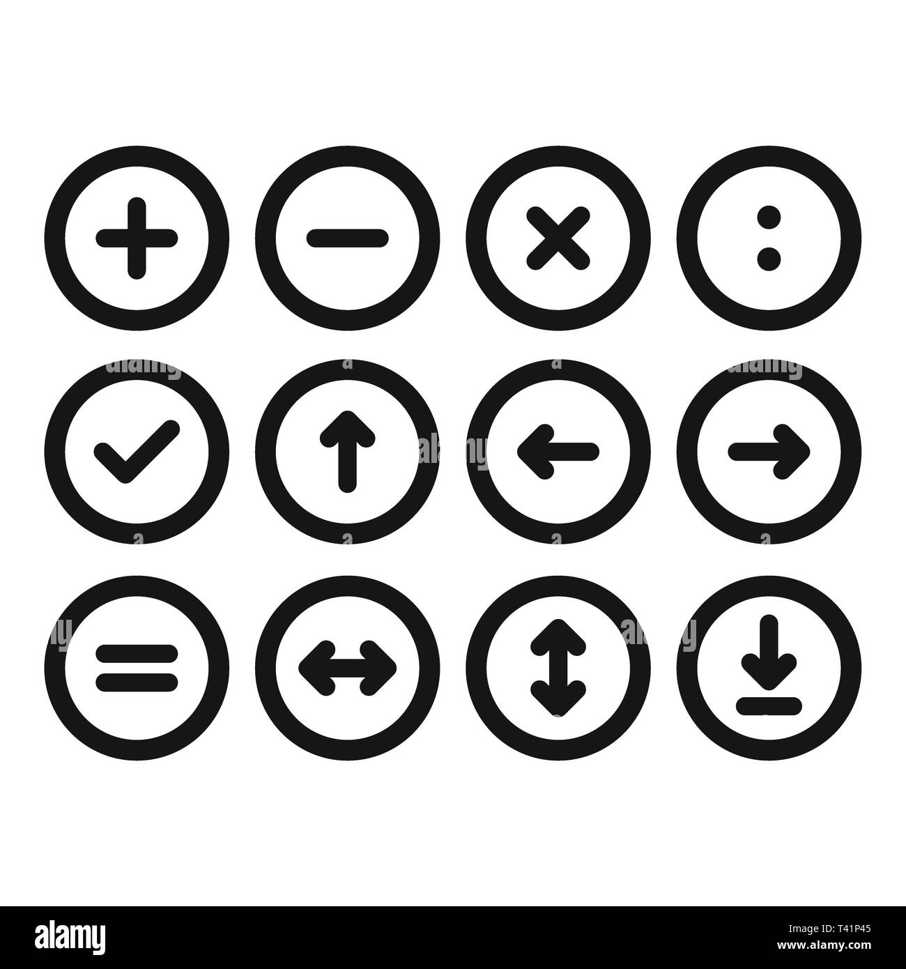 L'icône de la ligne de mathématiques Illustration de Vecteur