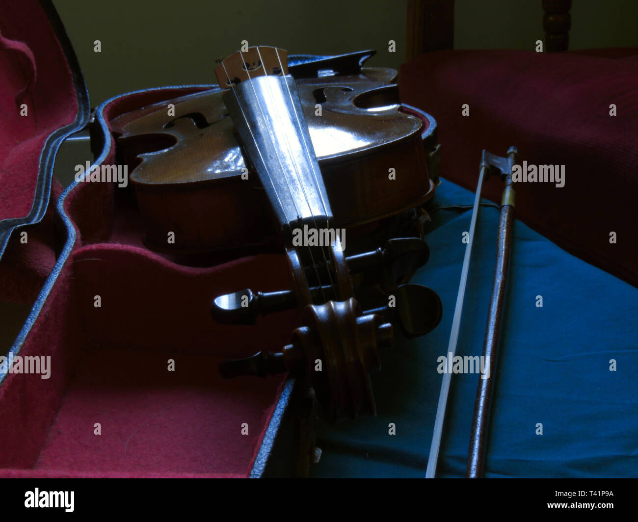 Germain de violon, instrument de musique classique Banque D'Images