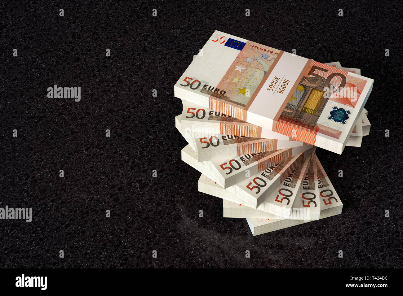 Pile de billets de 50 euros Banque de photographies et d’images à haute ...