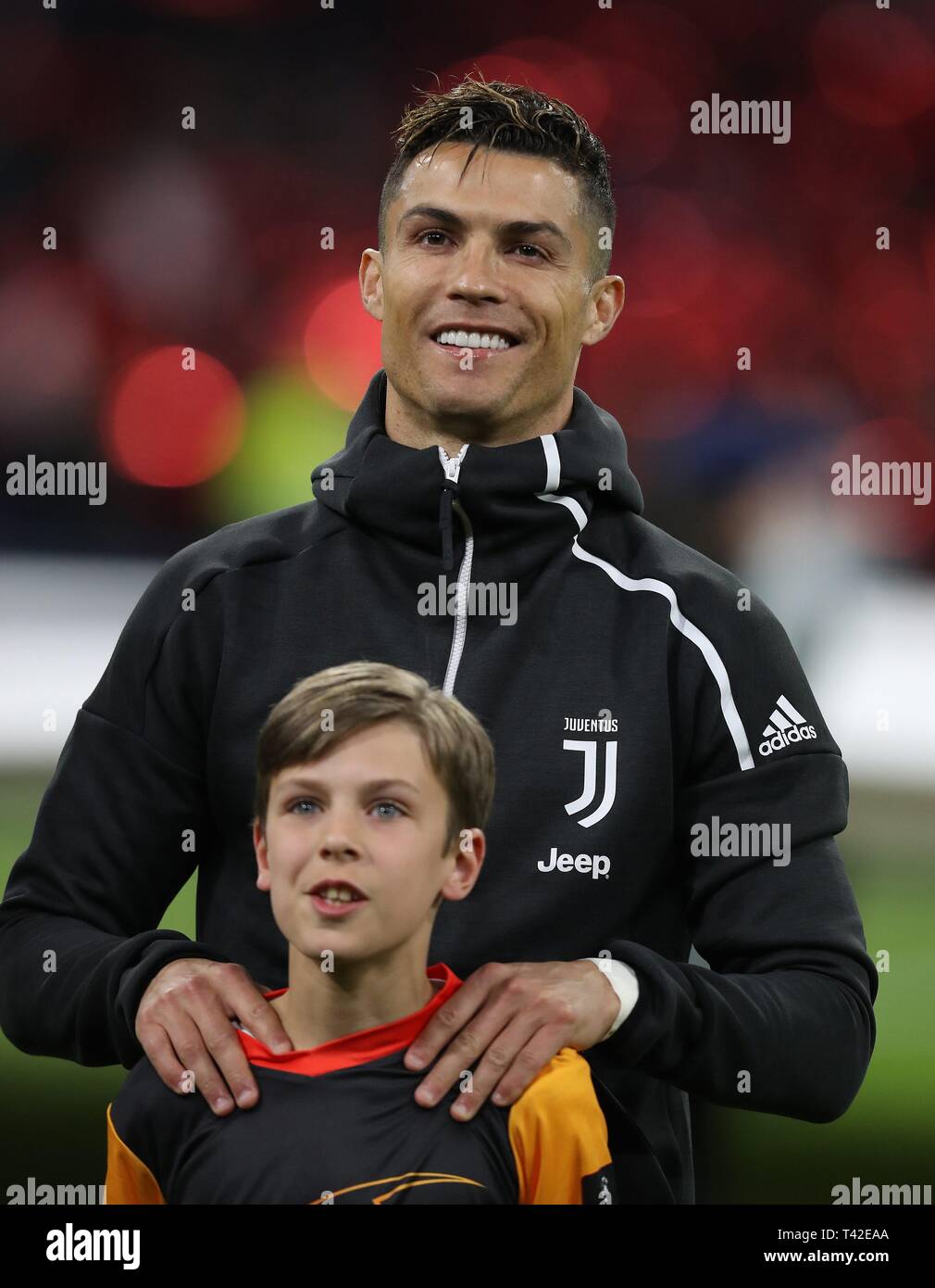 Amsterdam, Pays-Bas. 10 avr, 2019. firo : 10.04.2019 Football, 2018/2019, CL, CHL, quart de finale de la Ligue des Champions, première étape Ajax - Juventus Cristiano Ronaldo | portrait Crédit : dans le monde d'utilisation dps/Alamy Live News Banque D'Images