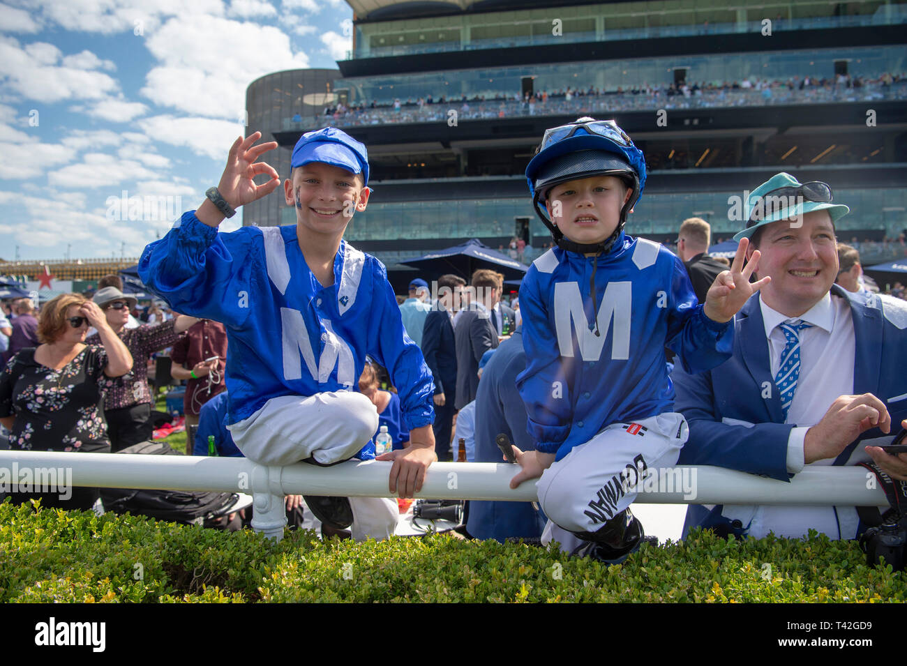 Sydney, Australie. 13 avr, 2019. , Enfants avant Winx course finale sur la deuxième journée des Championnats au Royal Hippodrome de Randwick à Sydney. Michael McInally/Eclipse/CSM Sportswire Crédit : Cal Sport Media/Alamy Live News Banque D'Images