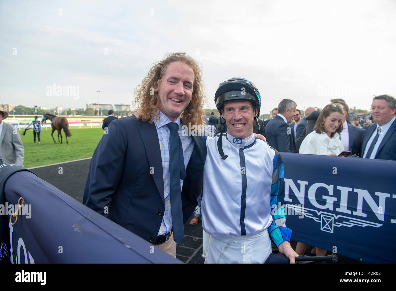 Sydney, USA. 13 avr, 2019. ROYAL RANDWICK, SYDNEY ''" 13 avril : Shraaoh, montée par Jay Ford remporte le groupe 1 Schweppes Sydney Cup le deuxième jour des championnats au Royal Hippodrome de Randwick à Sydney. Michael McInally Sportswire/Eclipse/CSM/Alamy Live News Banque D'Images