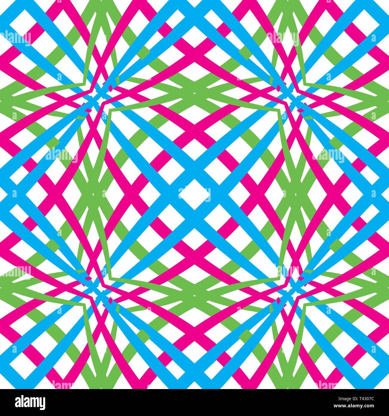 Résumé motif transparent avec vert, bleu et lignes roses Illustration de Vecteur