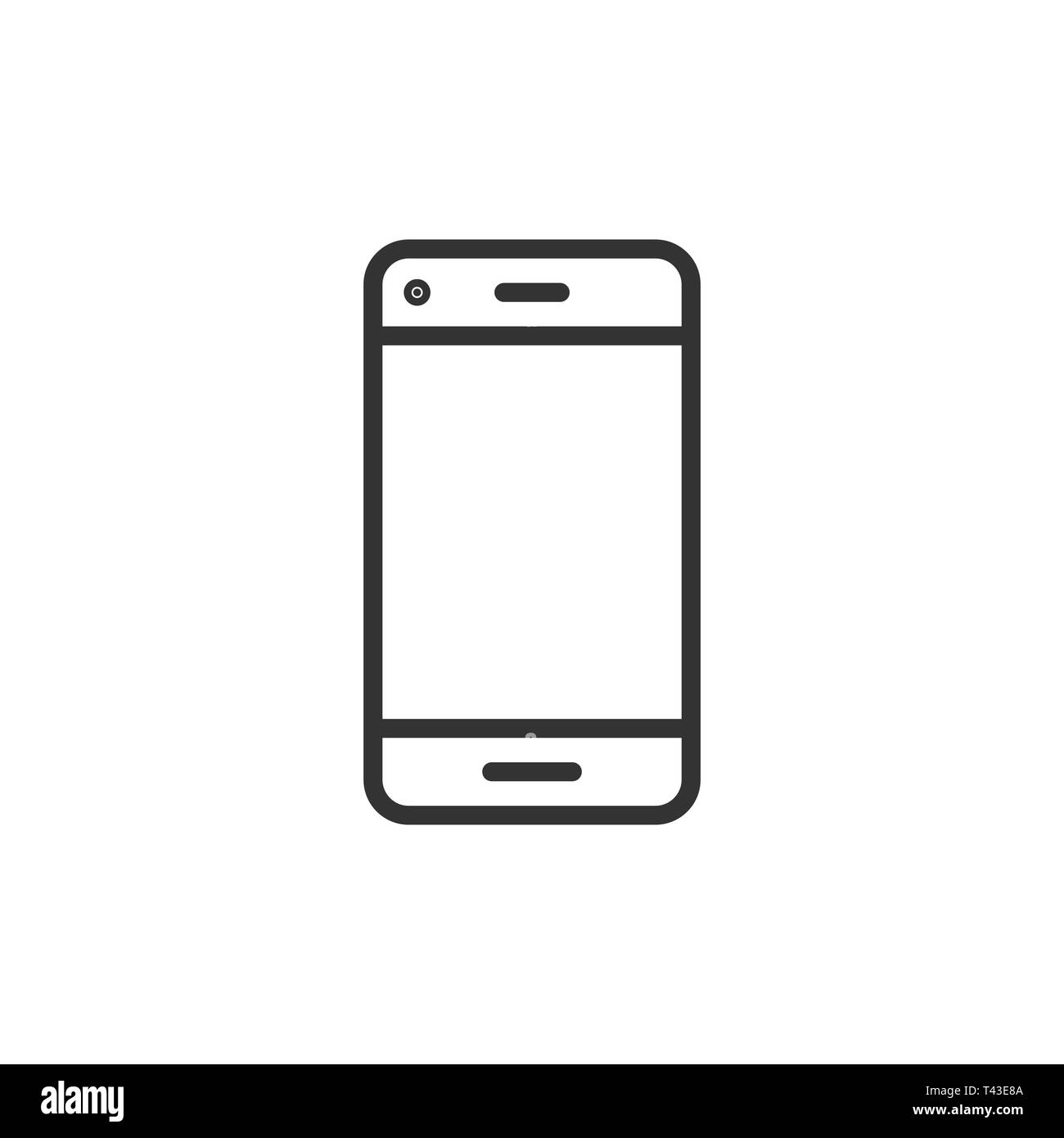 L'icône de connexion périphérique téléphone télévision dans le style. Vector illustration Smartphone blanc sur fond isolé. Téléphone concept d'entreprise. Illustration de Vecteur
