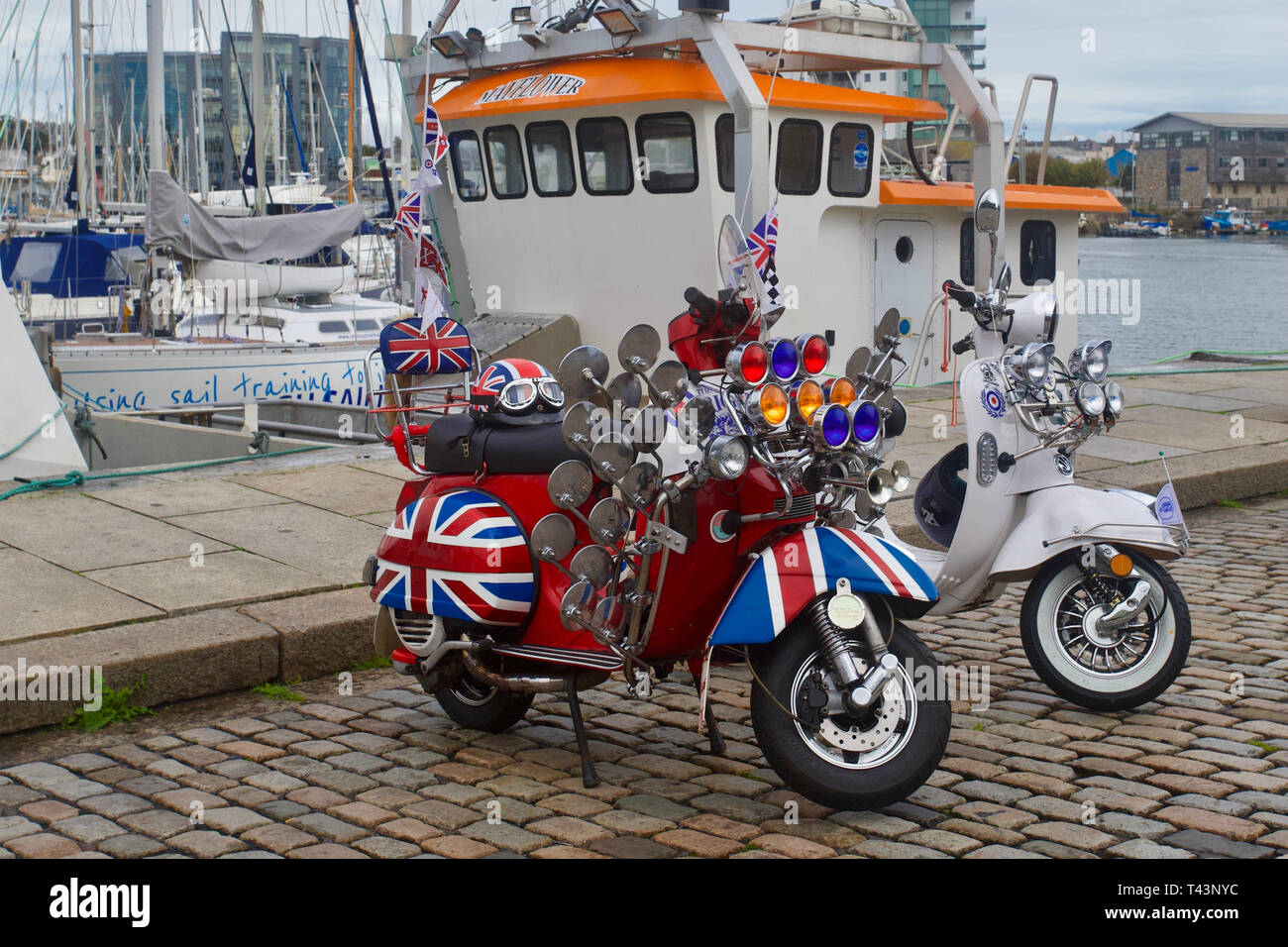 Sutton Harbour Marina, Barbican, Plymouth, Devon, Angleterre. Banque D'Images