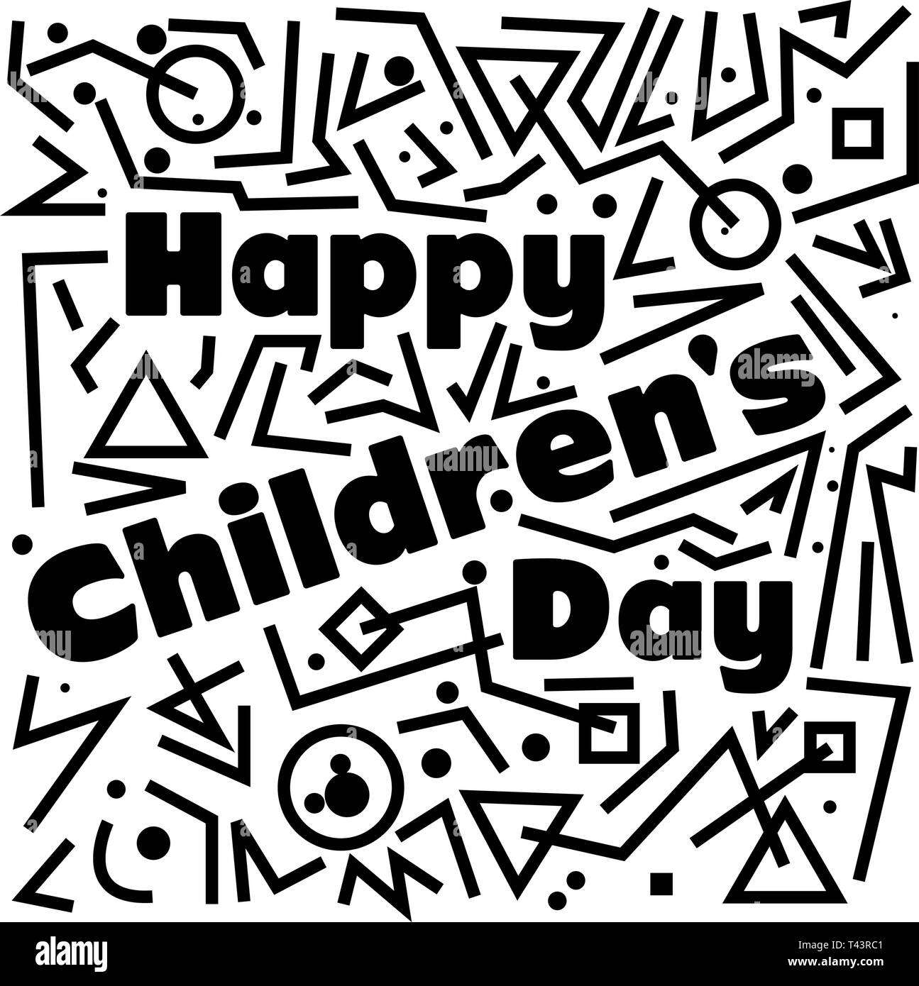 Happy children's day template design for web ,Creative affiche, brochure, dépliant, flyer, magazine, carte d'invitation - Vector Illustration de Vecteur