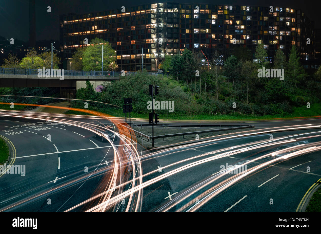 Rond-point Park Square, Sheffield. Banque D'Images