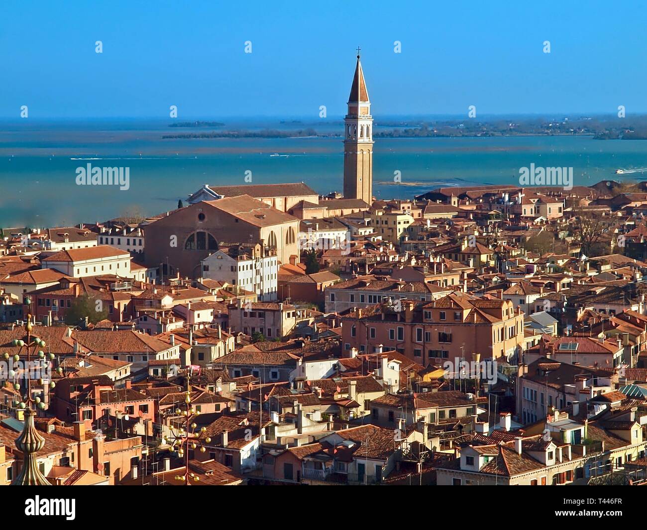 Vue aérienne sur les toits de Venise Banque D'Images