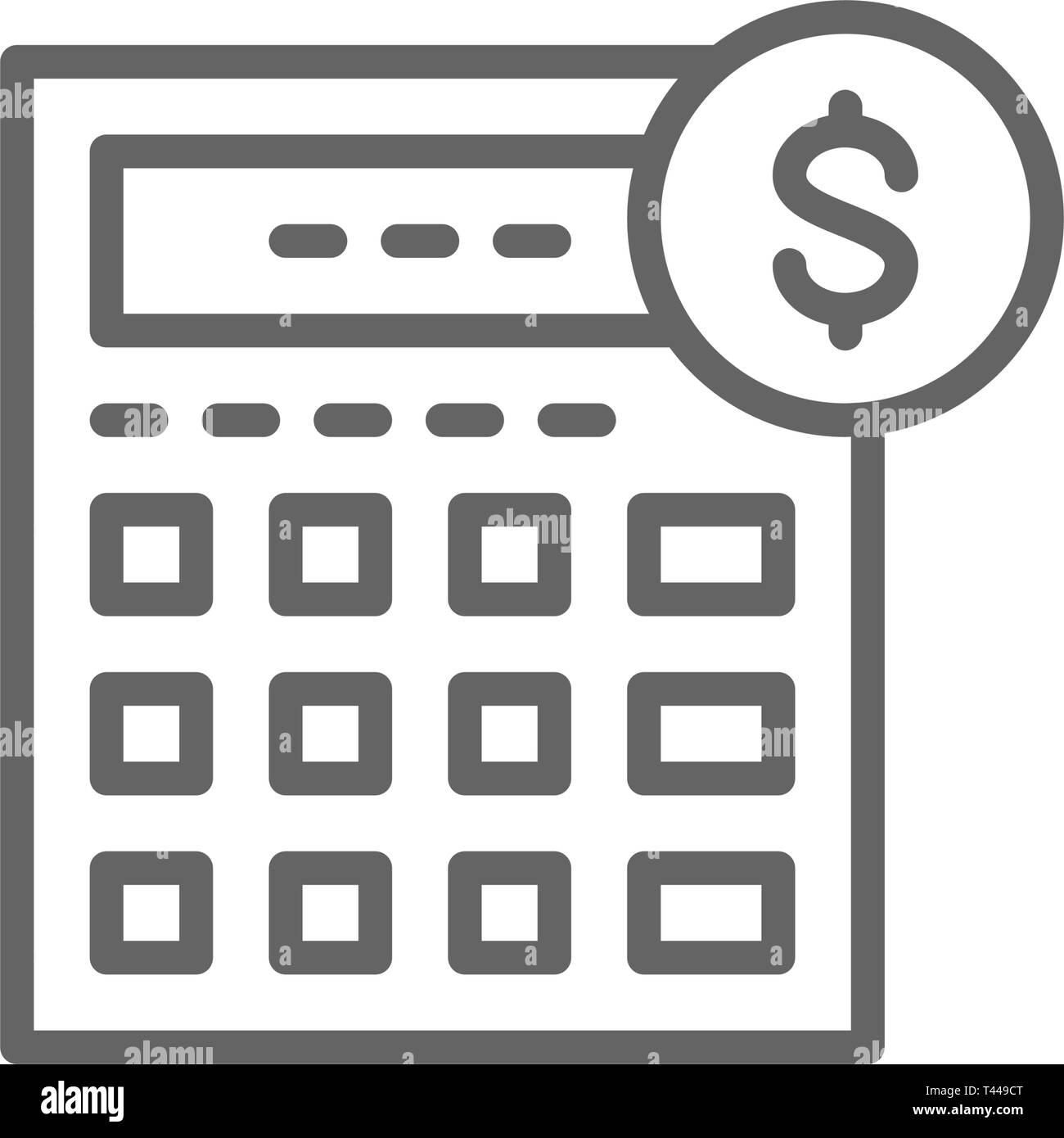 Calculatrice Tenue De Livres Comptabilite Finances Publiques L Icone De La Ligne De L Economie Image Vectorielle Stock Alamy