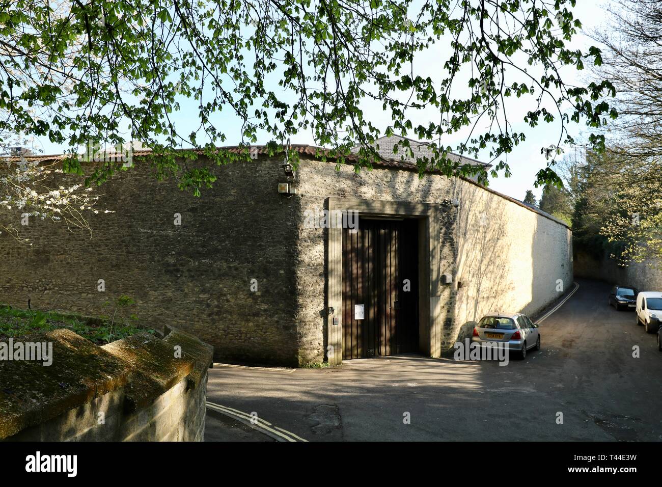 La prison de Shepton Mallet, ancienne entrée de la prison d'origine sur prison lane Banque D'Images