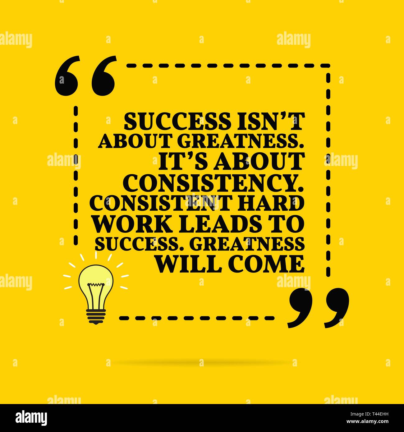 Citation De Motivation D Inspiration Le Succes N Est Pas Une Question De Grandeur Il S Agit De La Coherence Compatible Travail Dur Mene Au Succes Grandeur Viendra V Image Vectorielle Stock Alamy