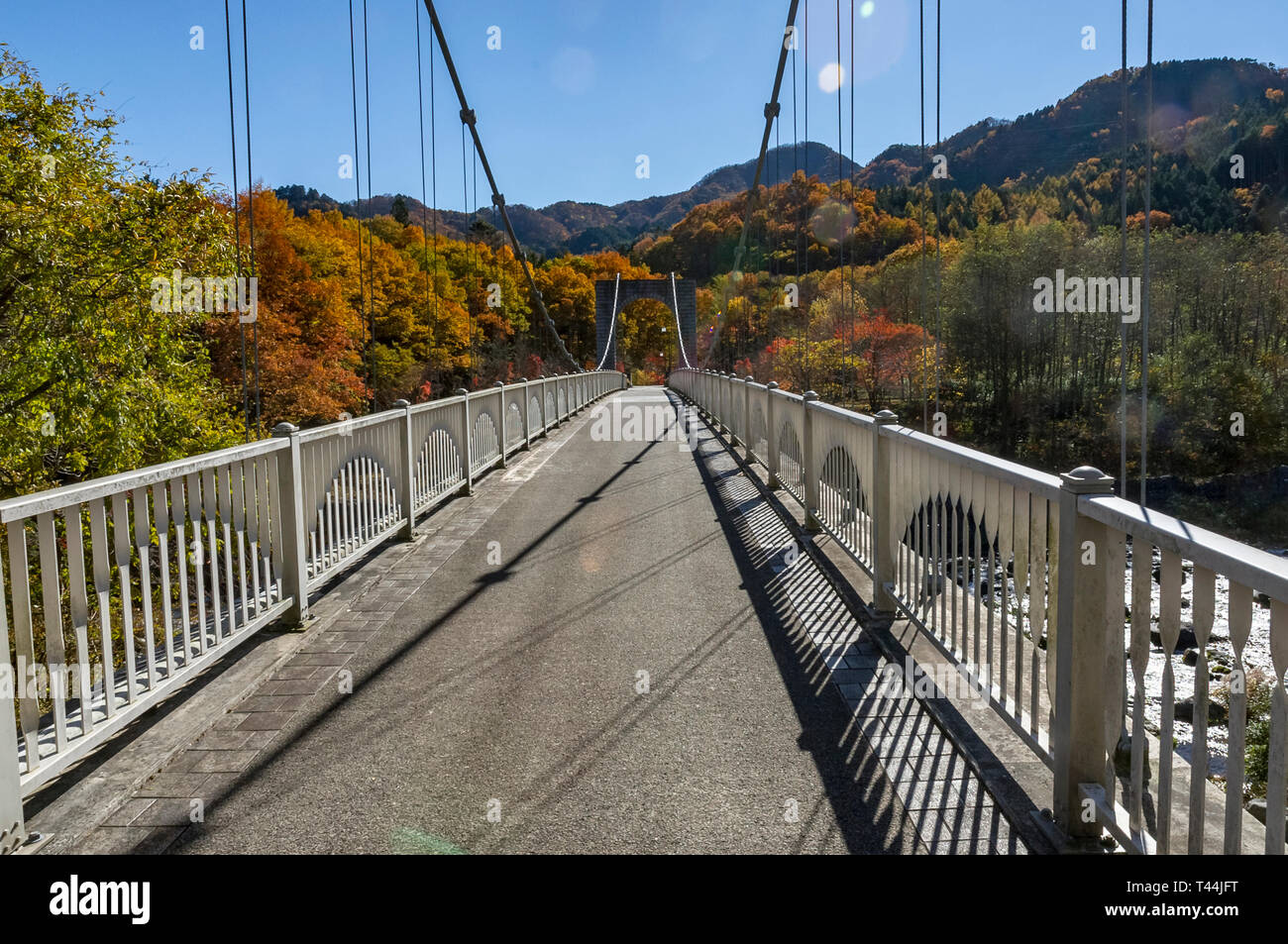 Pont au-dessus de la rivière Daiya à Nikko, Japon Banque D'Images