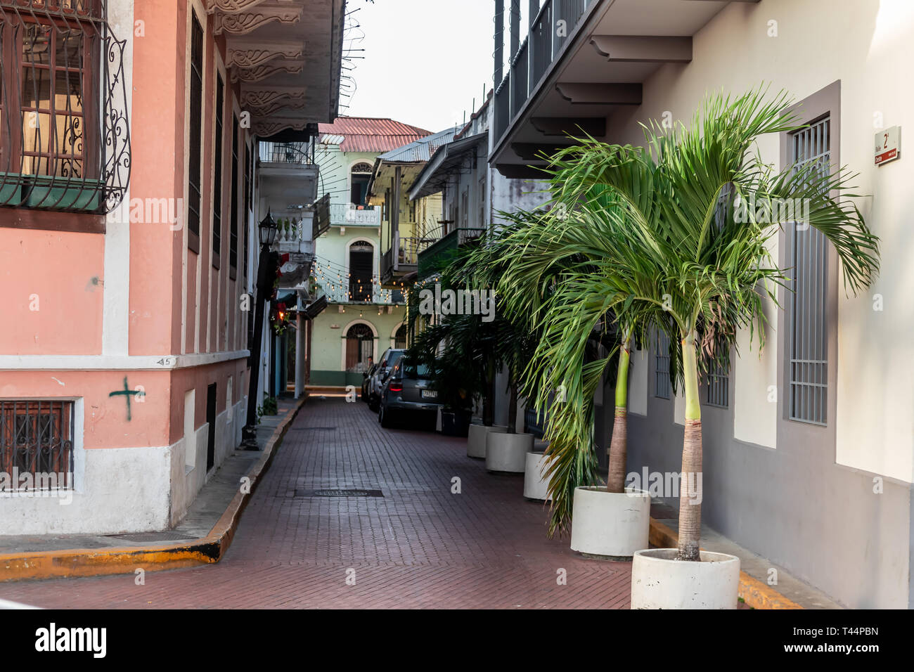 La ville de Panama, Panama la Vieille Ville, site du patrimoine mondial depuis 1997. Banque D'Images