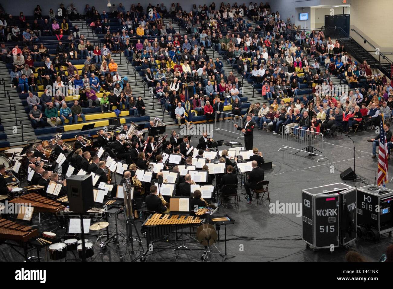 SODDY DAISY-, au Tennessee (fév. 22, 2019) La Marine américaine harmonie effectue un concert à Soddy-Daisy High School. La bande marine effectuée dans 10 états au cours de son 23-ville, à 5 000 milles de tour, reliant les collectivités de tout le pays pour leur marine. Banque D'Images