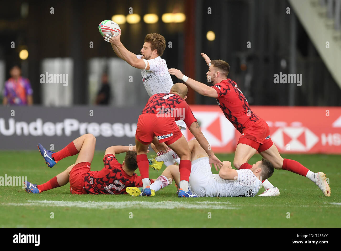 Tom Mitchell (FRA), APR 13, 2019 - en action au cours de l'Angleterre contre le Pays de Galles de rugby à 7 Singapour HSBC 2019 Credit : Haruhiko Otsuka/AFLO/Alamy Live News Banque D'Images