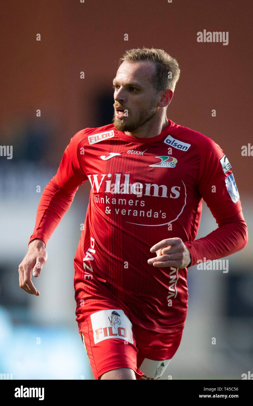 SINT-TRUIDEN, BELGIQUE - avril 13th : Laurens De Bock de KV Oostende pendant la Jupiler Pro League play-off 2 match du groupe A (jour 4) entre STVV et KV Oostende le 13 avril 2019 à Saint-Trond, en Belgique. (Photo de Frank Abbeloos/Isosport) Banque D'Images