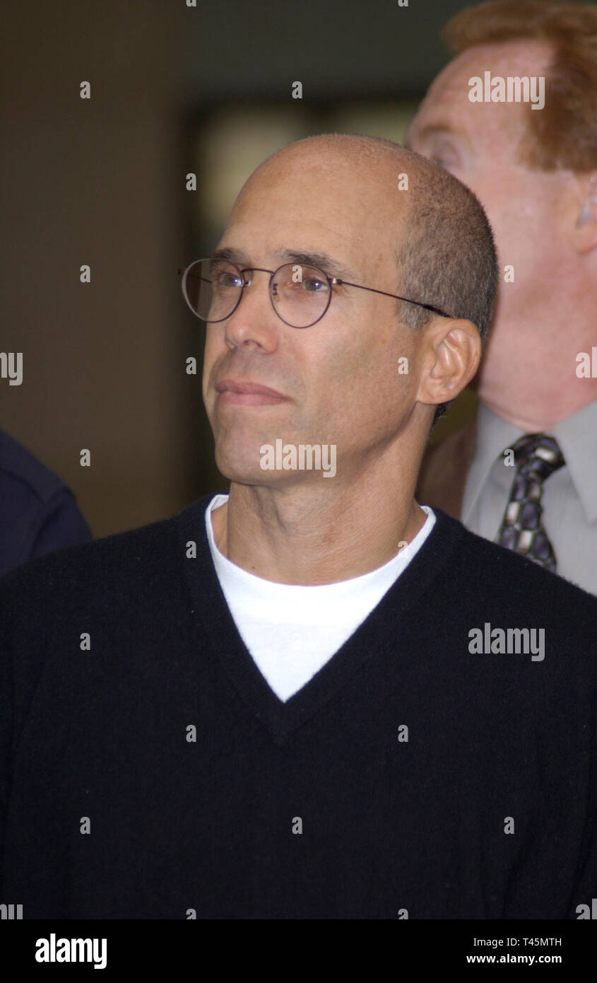 LOS ANGELES, CA. 10 janvier 2003 : Dreamworks SKG patron Jeffrey Katzenberg à Hollywood Walk of Fame cérémonie où Steven Spielberg a reçu une étoile sur le Hollywood Boulevard. © Paul Smith / Featureflash Banque D'Images