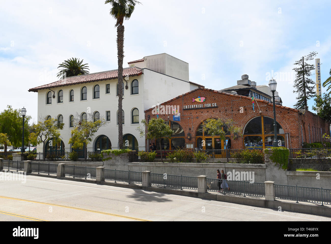 SANTA BARBARA, CALIFORNIE - Le 11 avril 2019 : la société de pêche de l'entreprise et l'Ranch Reagan Center au Cœur du centre-ville de Santa Barbara. Banque D'Images