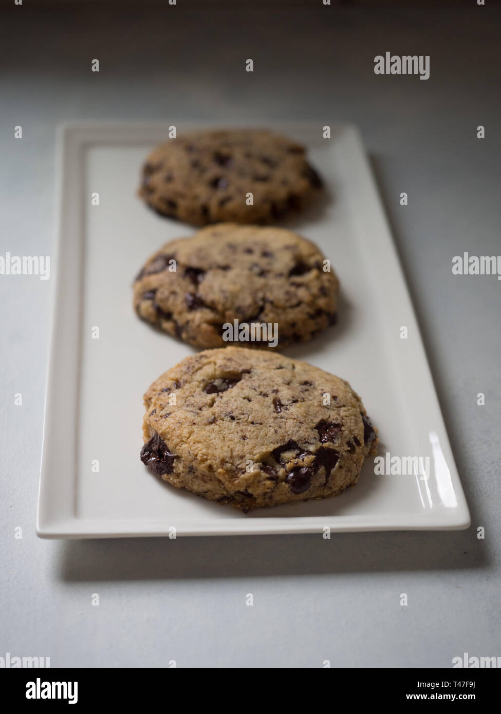 Biscuits aux pépites de chocolat sans gluten Banque D'Images