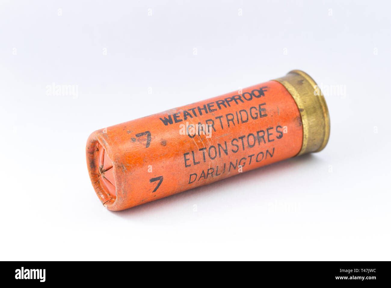 Une jauge de 12 cas papier Elton trapshooting cartouche sans plomb 7 pastilles. La collecte des cartouches de fusil de chasse est un passe-temps qui peut être par exemple Banque D'Images