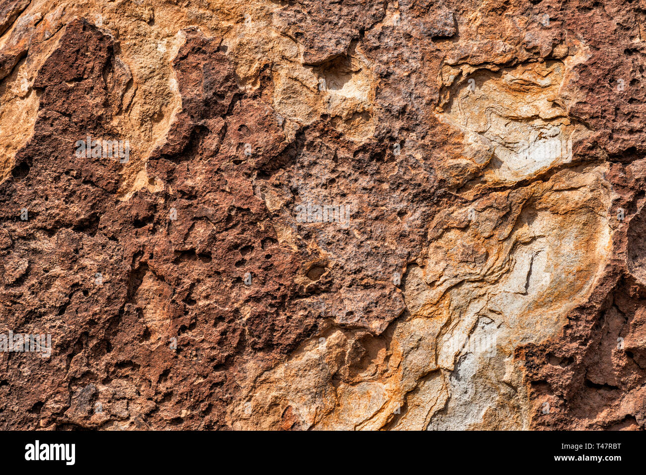 (Granite syénite) roche, sentier de la chaîne à Hueco Tanks State Park, près de El Paso, Texas, USA Banque D'Images