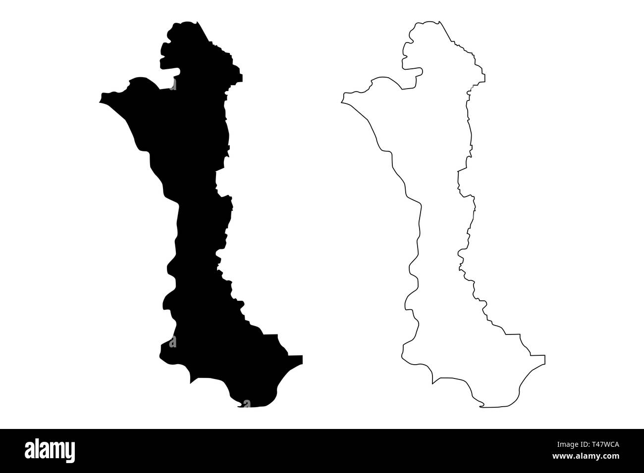 Région de la Volta (divisions administratives du Ghana, République du Ghana) map vector illustration, scribble sketch map Volta Illustration de Vecteur