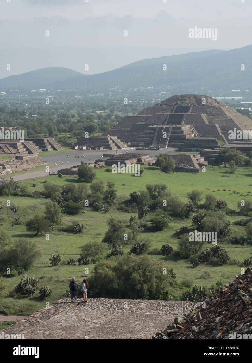 Site de l'ancienne ville de Teotihuacán, près de la ville moderne de Mexico Banque D'Images