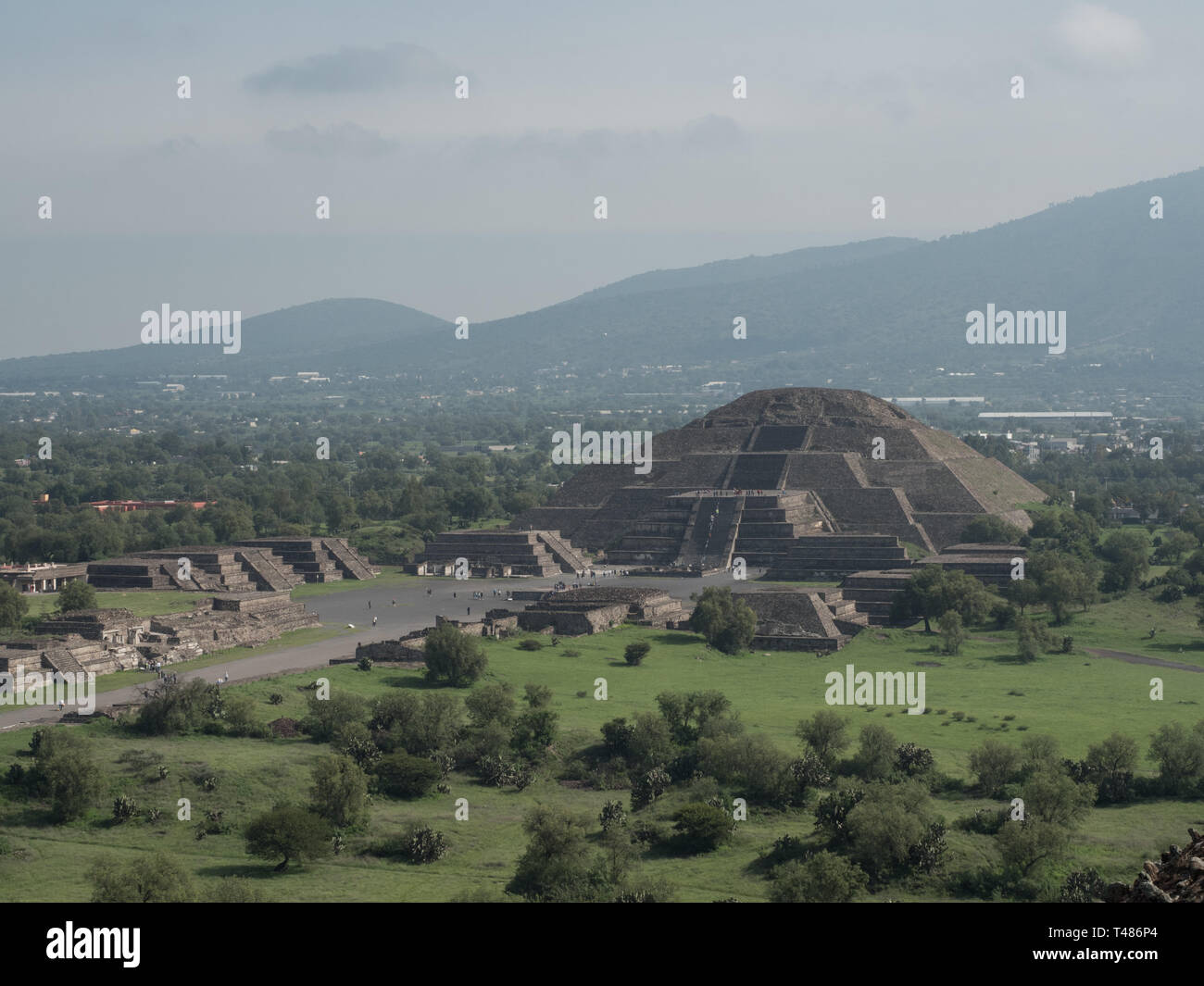 Site de l'ancienne ville de Teotihuacán, près de la ville moderne de Mexico Banque D'Images