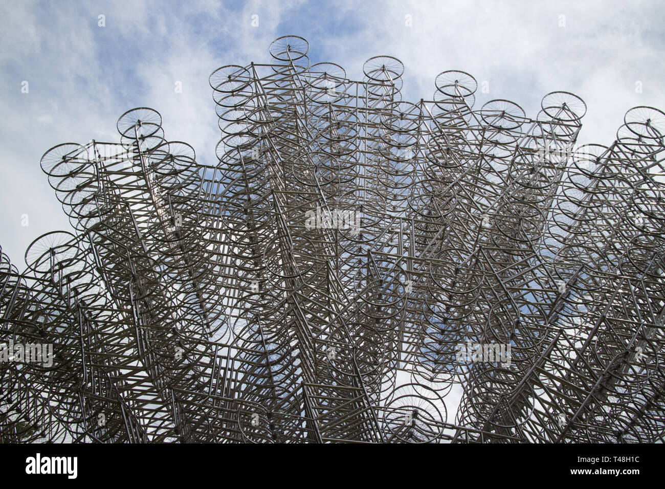 Ai Wei Wei's Forever Bicycles à Austin, Texas Banque D'Images