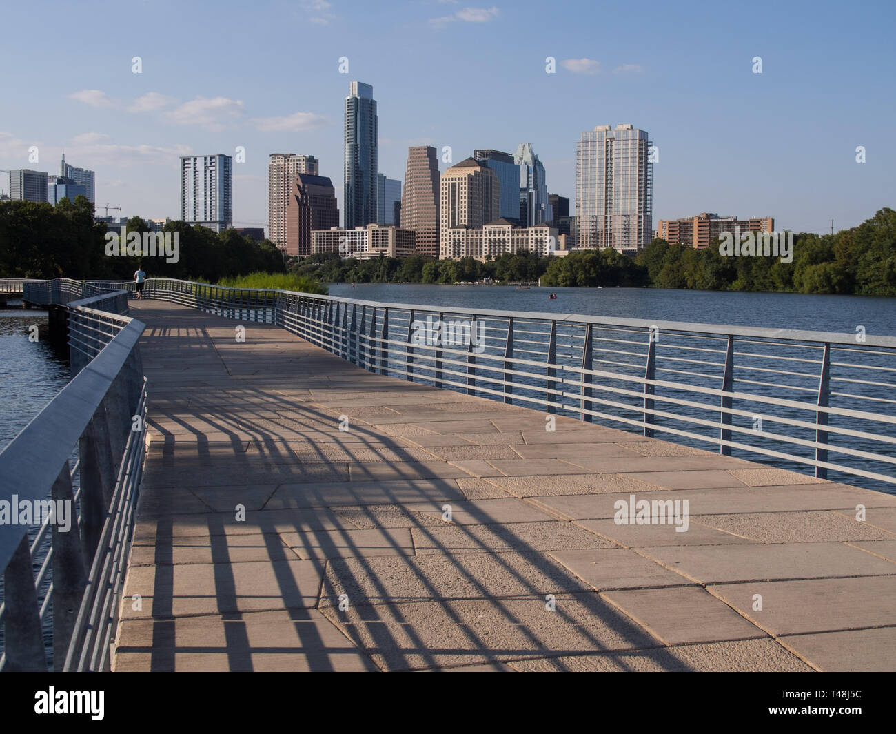 Austin Boardwalk avec vue sur le centre-ville Banque D'Images