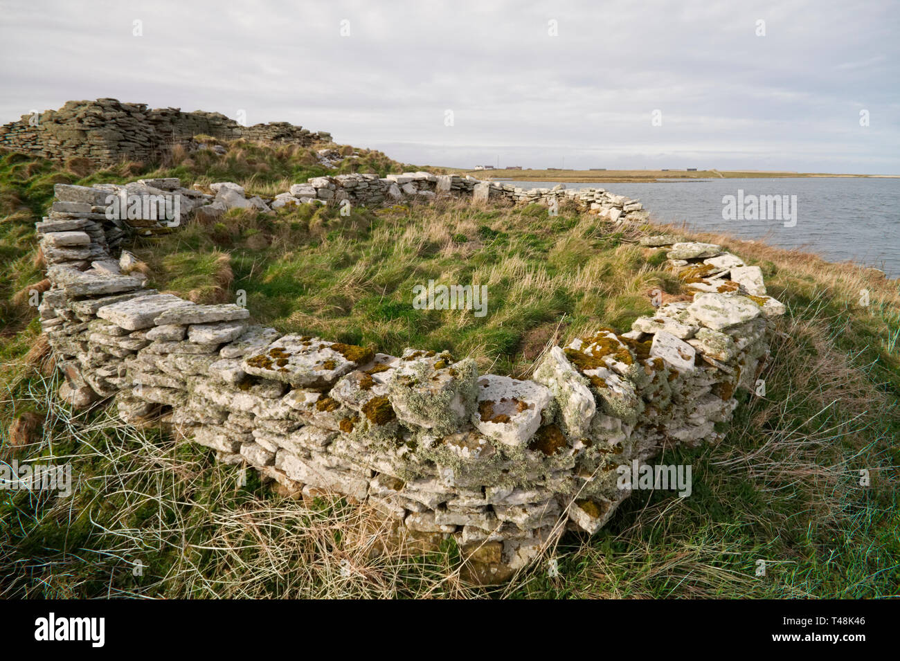 Ruines de la Chapelle St Tredwell, Orkney Islands Banque D'Images