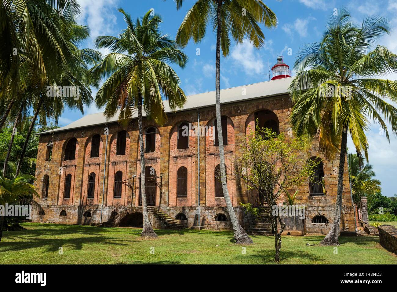L'emprisonnement politique ancien sur Devils island, Iles du Salut, Guyane Française Banque D'Images