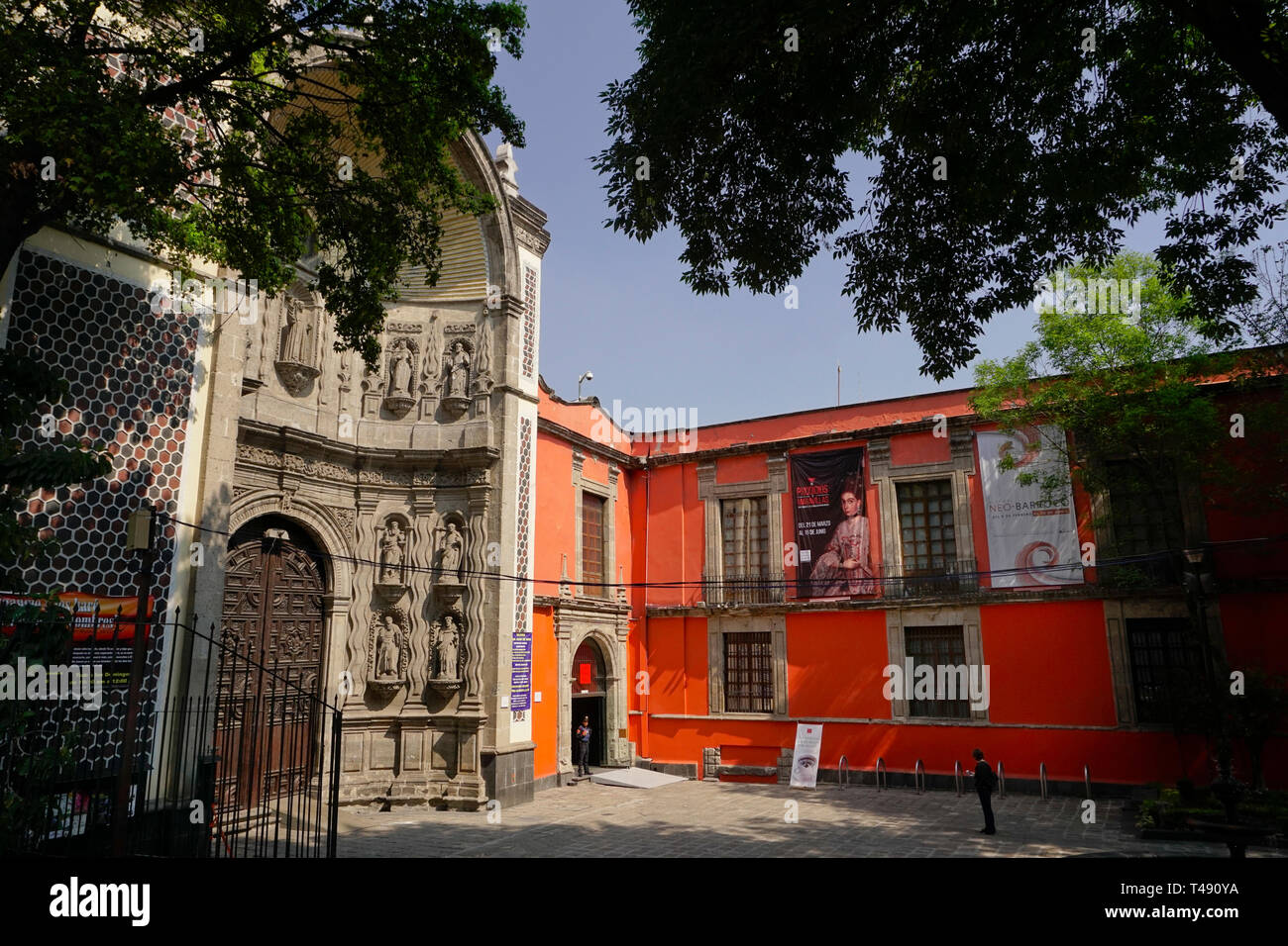 La Cathédrale de San Juan de Dios et le Musée Franz Mayer dans la ville de Mexico, Mexique Banque D'Images