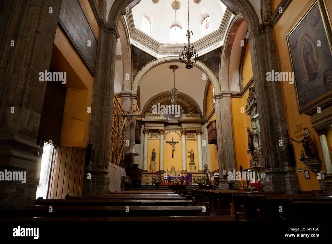 La Cathédrale de San Juan de Dios, Mexico, Mexique Banque D'Images