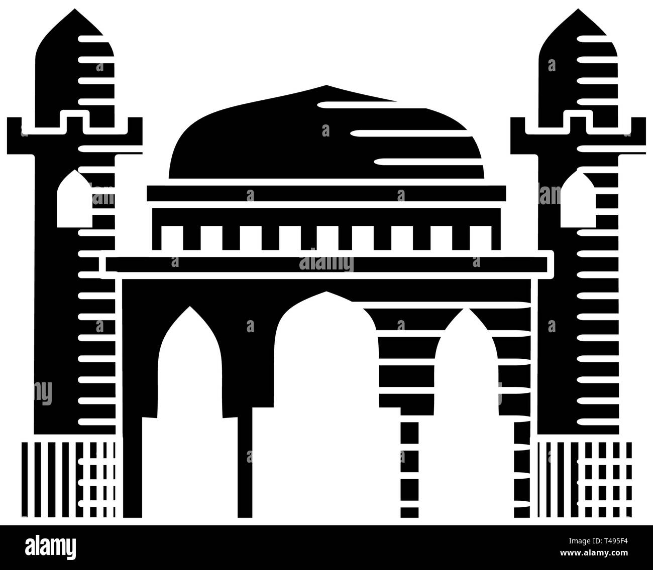 L'icône de la mosquée modèle de conception d'illustration vectorielle Illustration de Vecteur