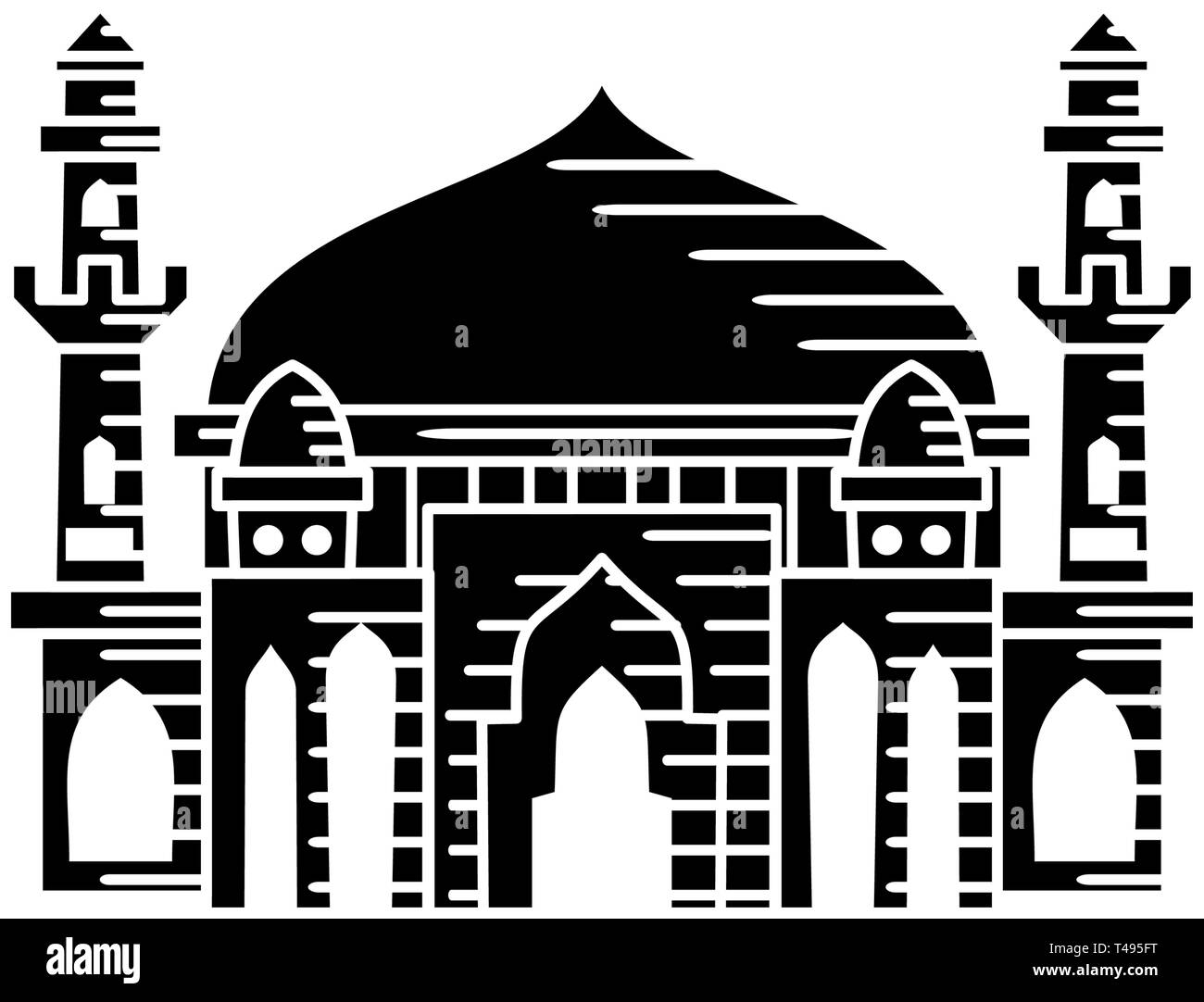 L'icône de la mosquée modèle de conception d'illustration vectorielle Illustration de Vecteur